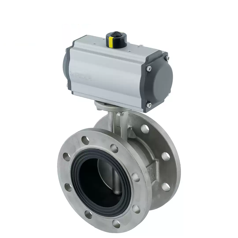 Pneumatic Stainless Steel Flange Butterfly Valve for Water System